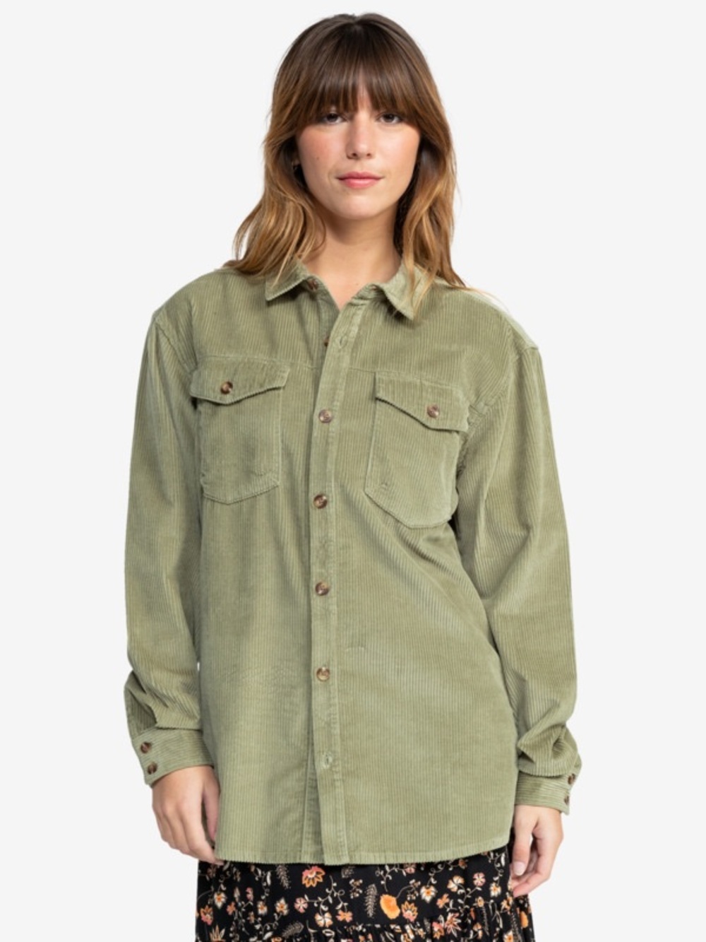 Roxy Let It Go Corduroy Long Sleeve Shirt
